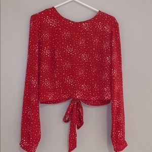 Cute red dressy top